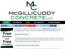 Tablet Screenshot of mcgconcrete.com